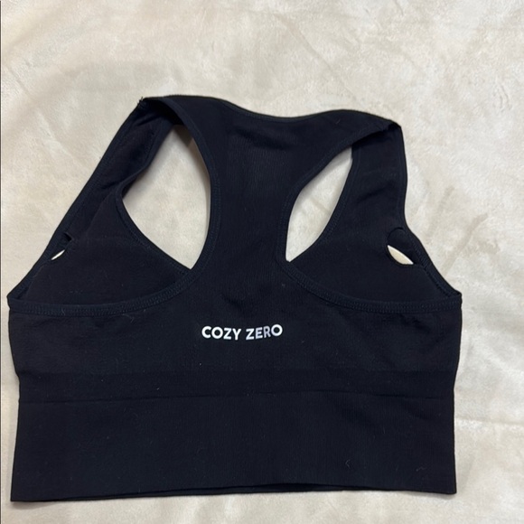 COZY ZERO TOP . Women's Brown Crop Top - Picture 5 of 9